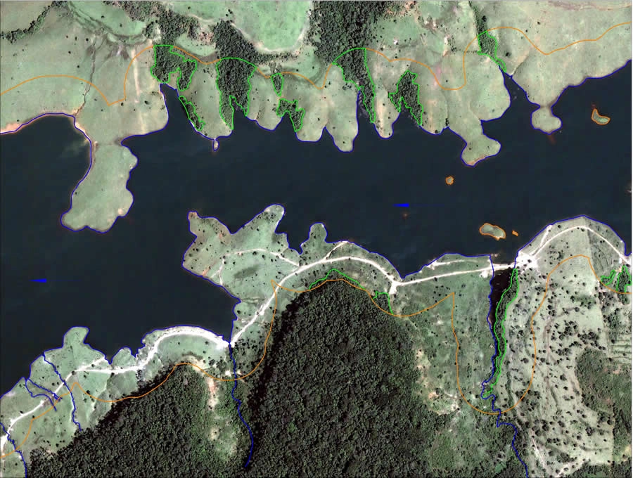 Delimitação e caracterização de Áreas de Preservação Permanentes em reservatório artificial3